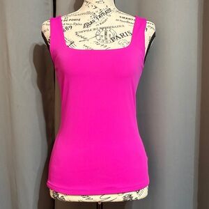 Express Women's Square Neck Tank Top - Hot Pink